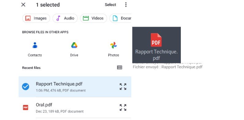 Résultats des tests